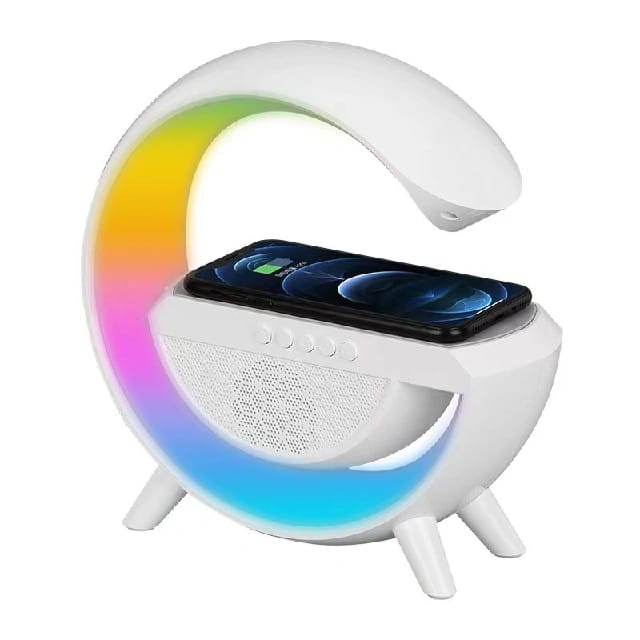 Bluetooth LED Wireless Charging Speaker Smart RGB Night Light Atmosphere Desk Lamp - image 3