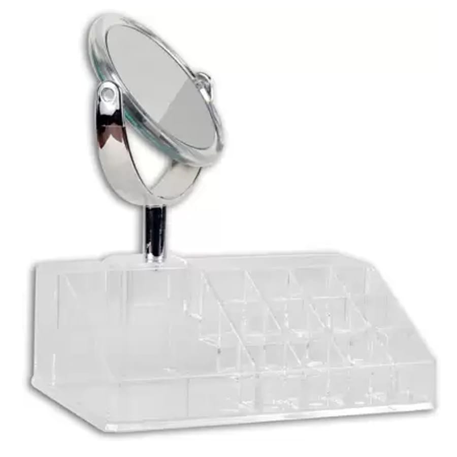 Cosmetic Organizer Makeup Vanity Box with Removable Mirror - image 2