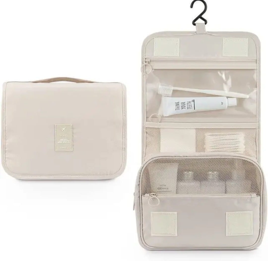 Grey Handy Travel Cloth Makeup Bag - image 1