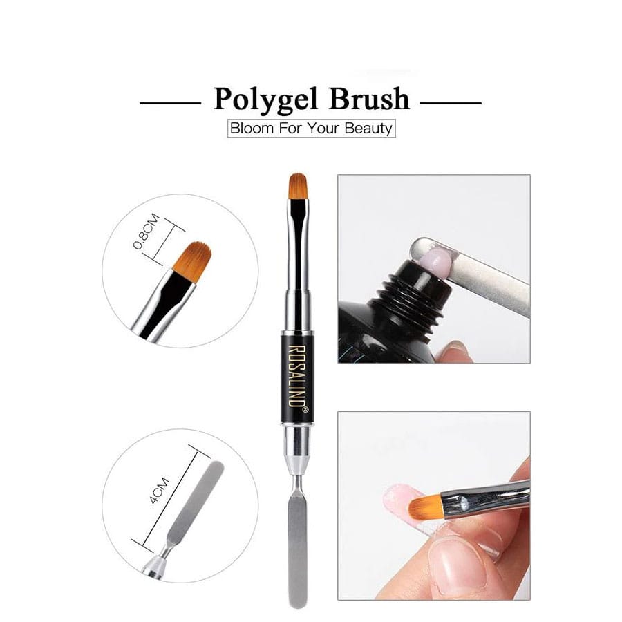 Double Side Nail Art Brushes For Manicure Poly Nail Gel Tip Extension Acrylic Builder Accessory Polygel Spatula Pen Nail Tools - image 3