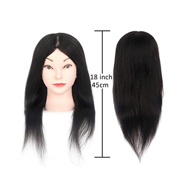 Hair dummy 18 inch human hair - image 4