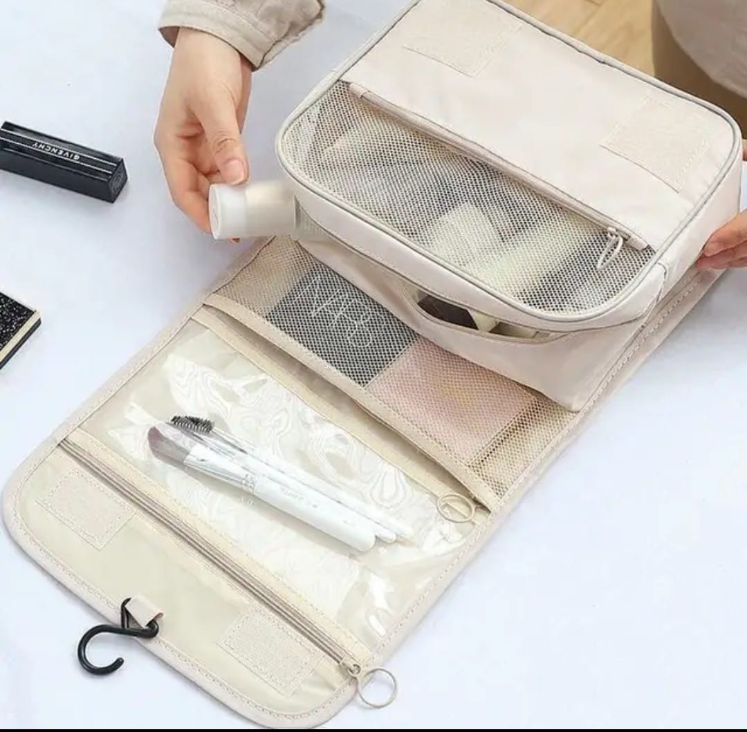 Grey Handy Travel Cloth Makeup Bag - image 2