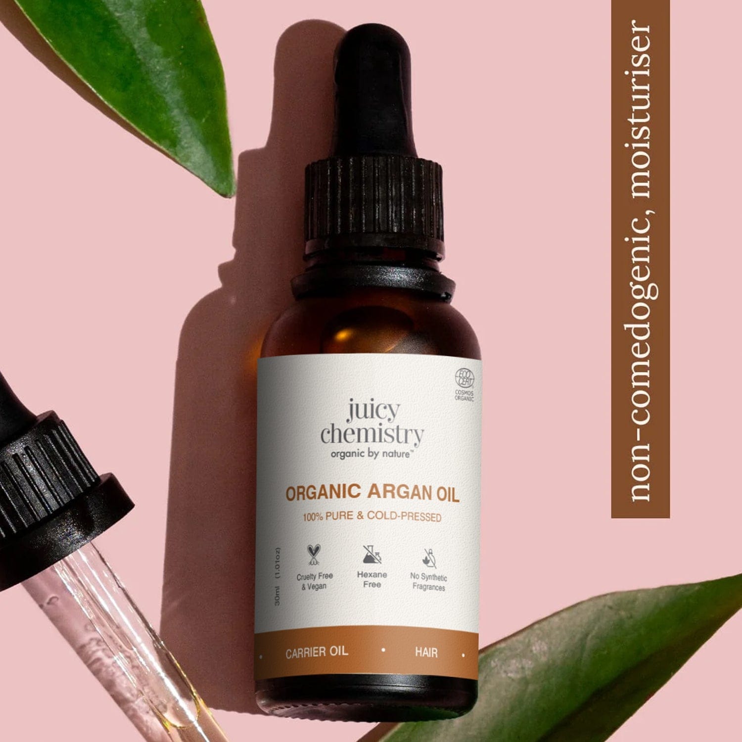 Juicy Chemistry Organic Argan Cold Pressed Carier Oil Hair Oil 30 ml - image 5