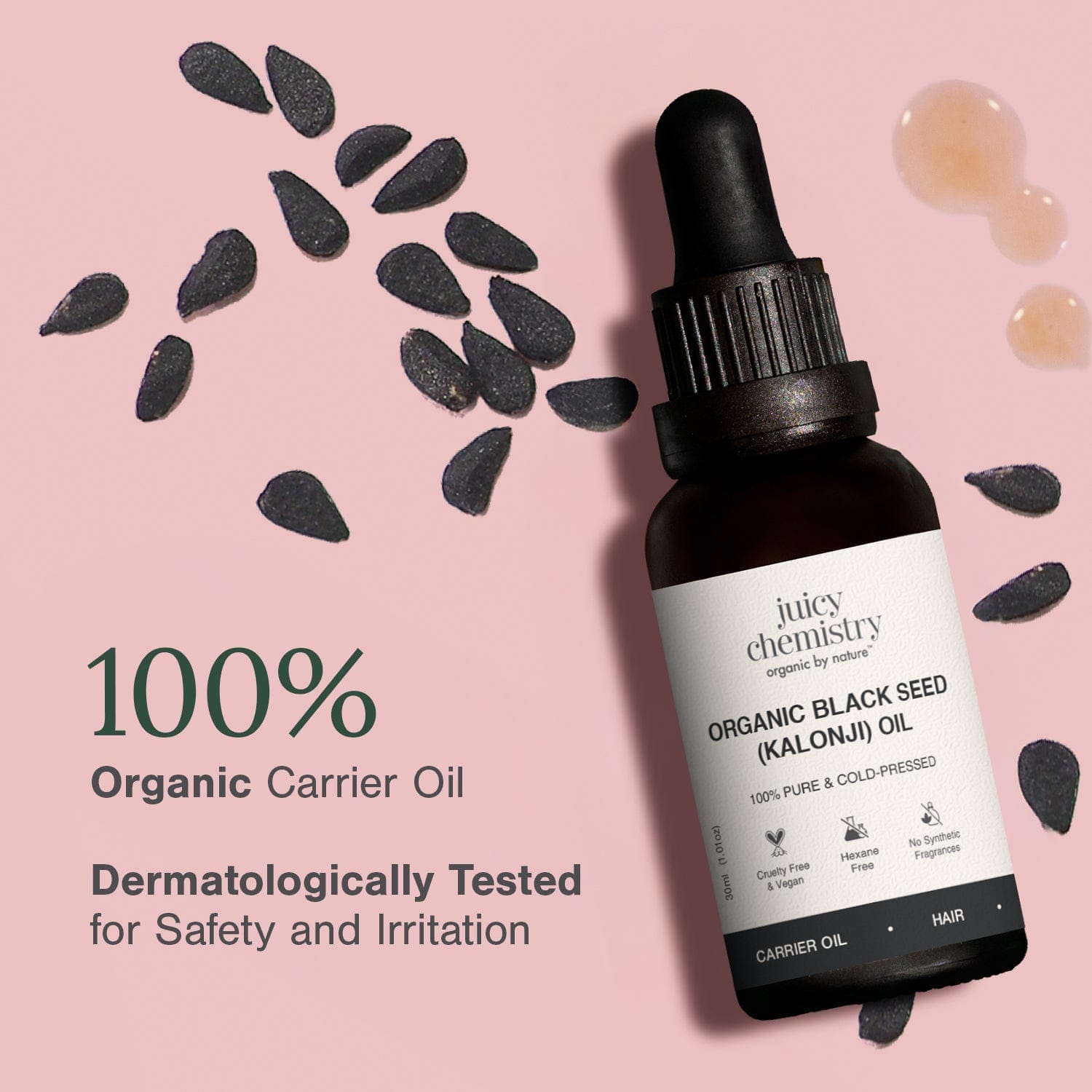 Juicy Chemistry Cold Pressed Black Seed Carrier Oil - 30 ml - image 3