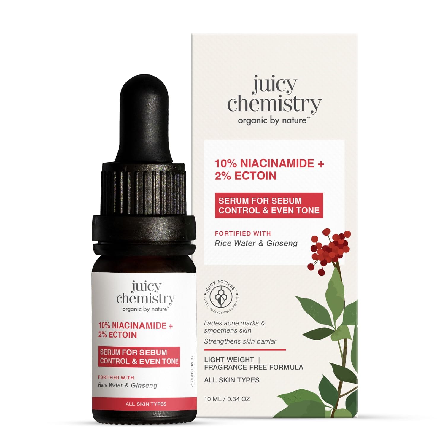Juicy Chemistry 10% Niacinamide + 2% Ectoin Face Serum 10ml - image 1