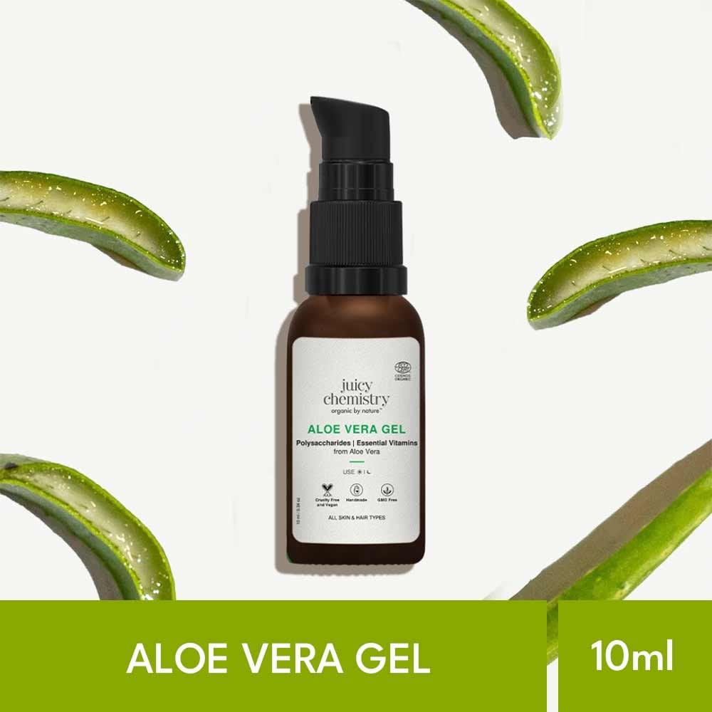 Juicy chemistry Certified Organic Aloe Vera Gel (Trial Size), 10 ml - 10 ml - image 2