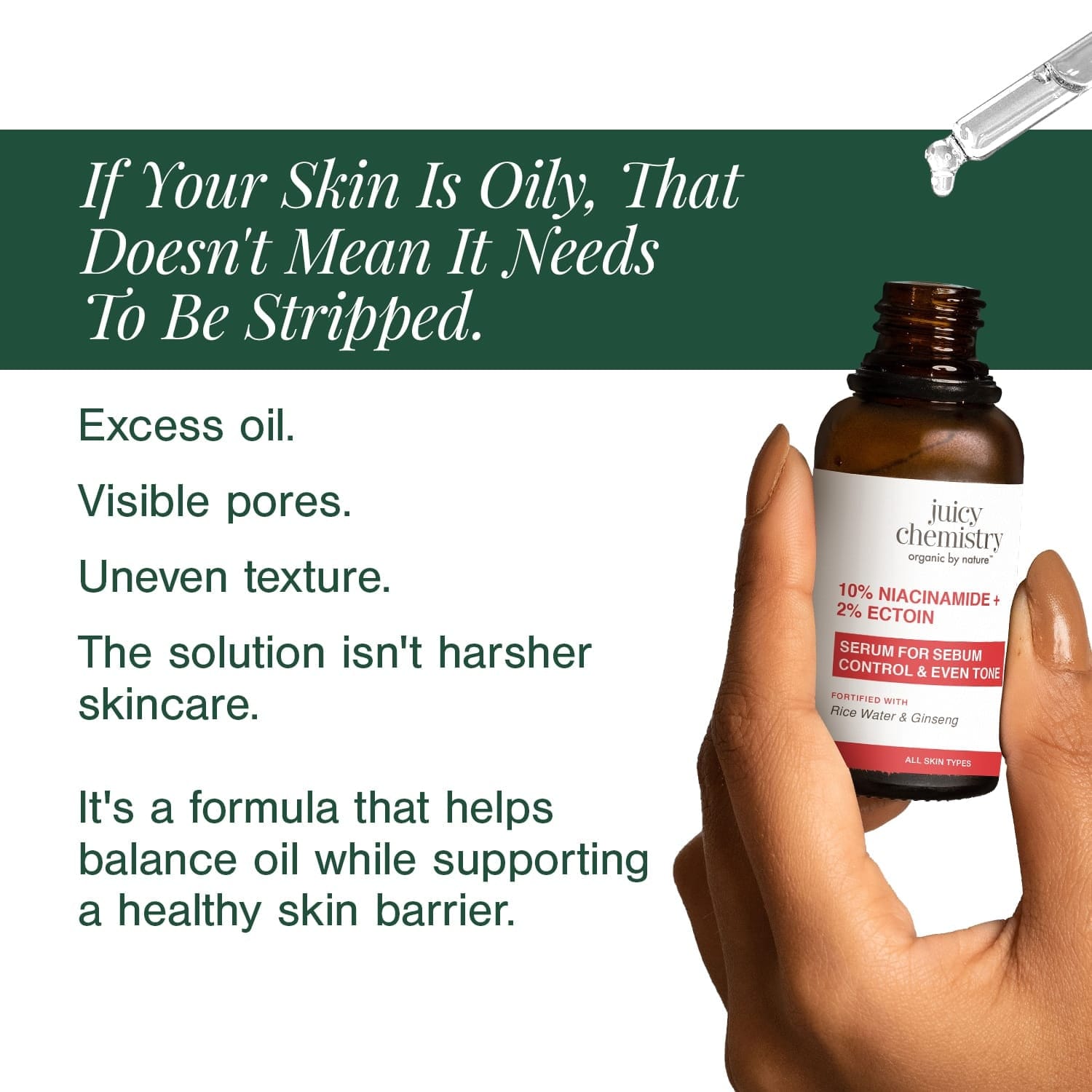 Juicy Chemistry 10% Niacinamide + 2% Ectoin Face Serum 30ml - image 2
