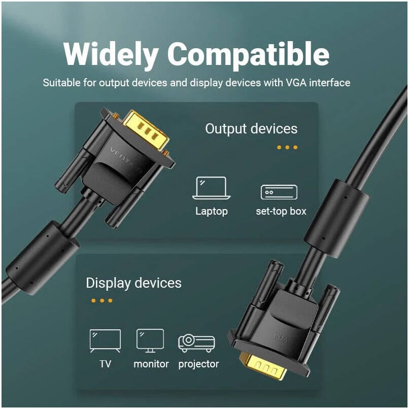 Vention VGA Display Cable | 1.5M Gold-Plated Dual-Shielded - image 4