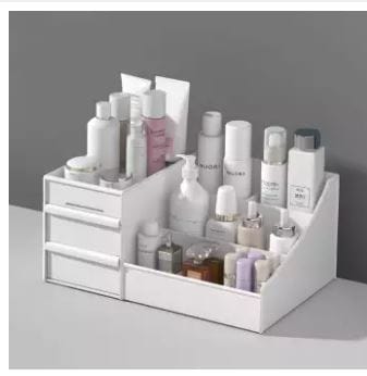 White Multifunction Cosmetic Organizer Makeup Box -30 x 19 x 14cm - image 4