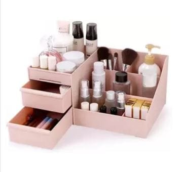 White Multifunction Cosmetic Organizer Makeup Box -30 x 19 x 14cm - image 1