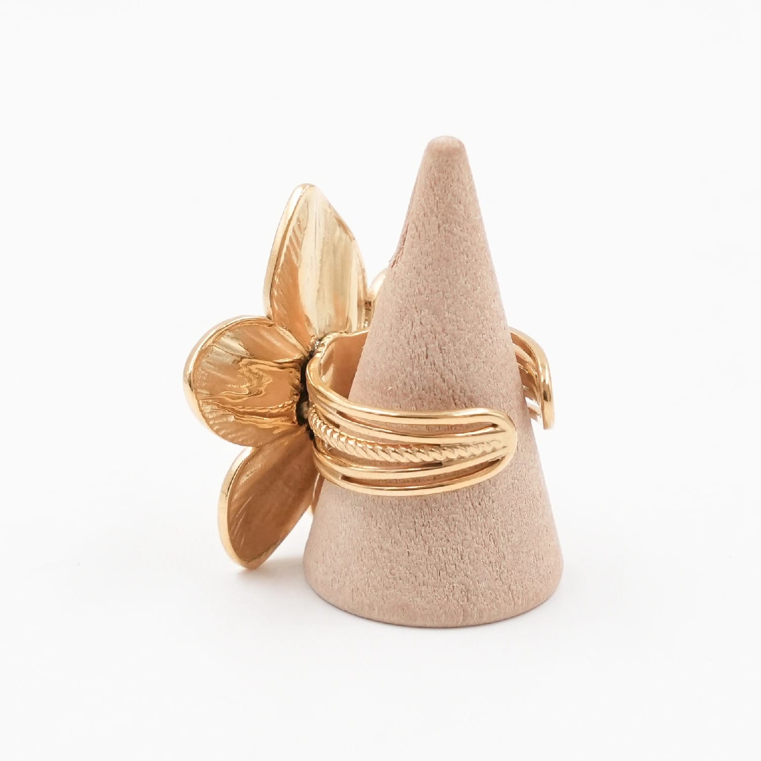 Flower Design Ring For Women Fashion Jewellery Stainless Steel Statement Ring - image 2