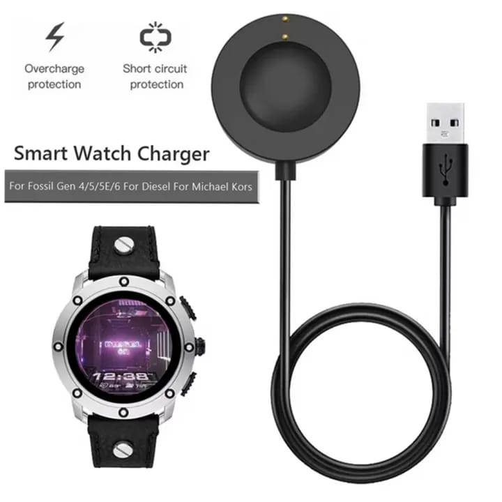 USB Charger for Fossil Gen 4, Gen 5, Gen 5E, Gen 6, Portable Fast Charging Cable Cord for Fossil Gen 4 Explorist HR/Venture HR/Sport, Gen 5 Garrett HR/Carlyle/Julianna Smartwatch - image 3