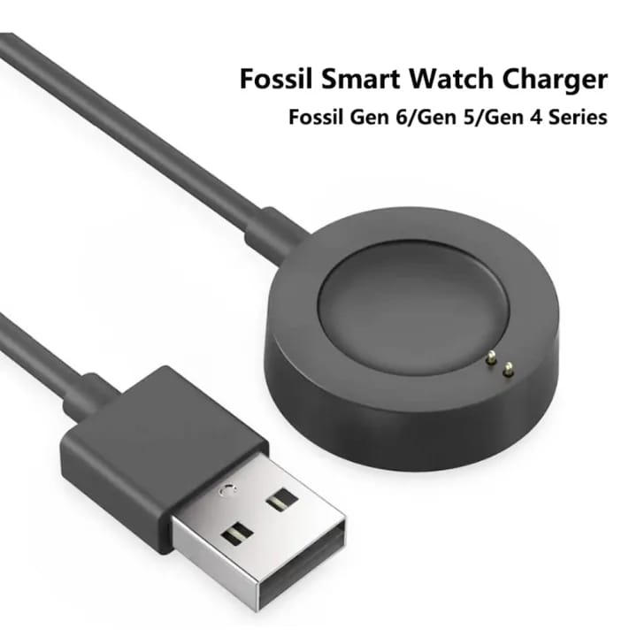 USB Charger for Fossil Gen 4, Gen 5, Gen 5E, Gen 6, Portable Fast Charging Cable Cord for Fossil Gen 4 Explorist HR/Venture HR/Sport, Gen 5 Garrett HR/Carlyle/Julianna Smartwatch - image 1