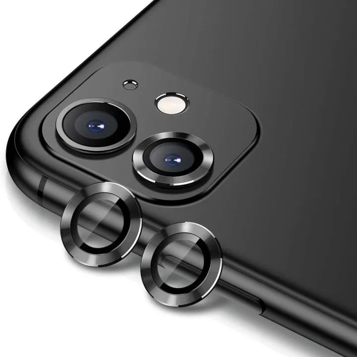 For IPhone 12 Mini Camera Lens Protector - Individual Metal Ring Lens Cover - Black - image 2