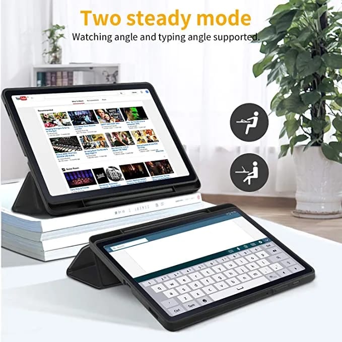 Book Case Stand for iPad Pro 11 inch 2021/2020 - Premium Leather Flip Cover with Pen Holder - image 3