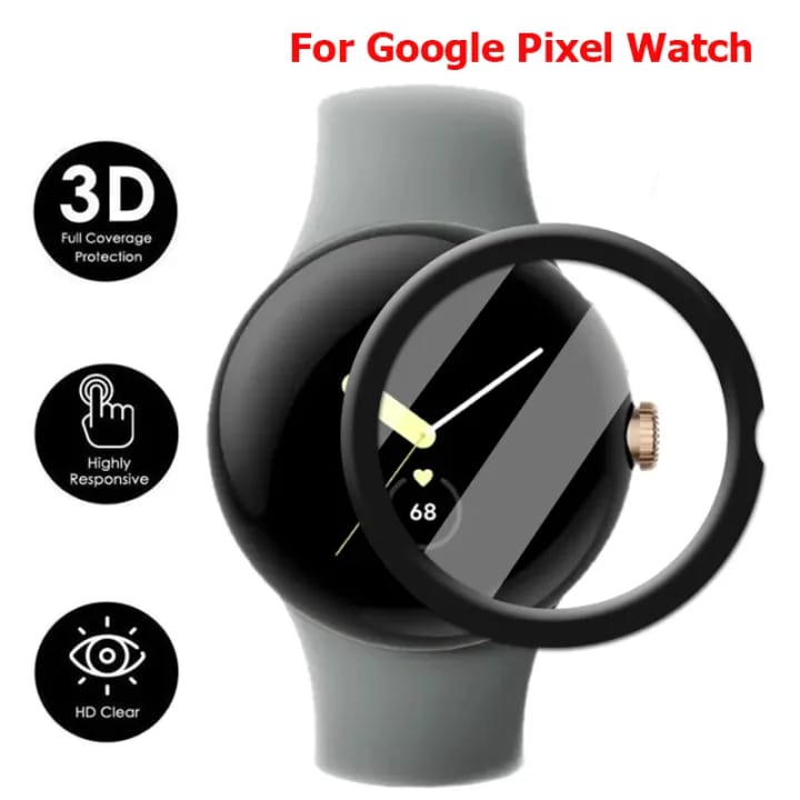 Protective Film For Google Pixel Watch 3D Curved Soft Edge Screen Protector - image 1