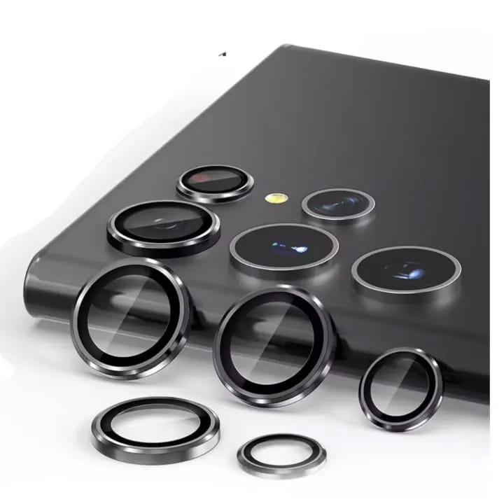 For Samsung Galaxy S23 Ultra Camera Lens Protector - Individual Metal Ring Lens Cover - Black - image 2
