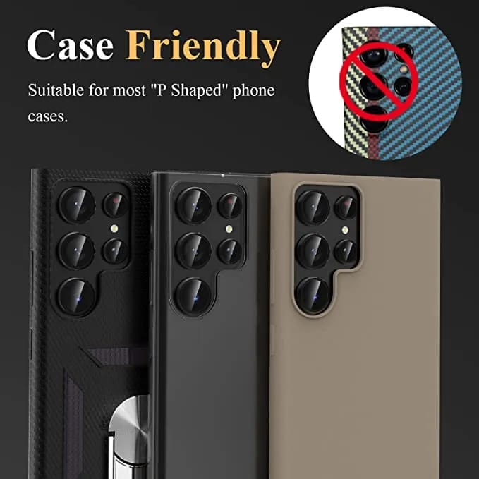 For Samsung Galaxy S23 Ultra Camera Lens Protector - Individual Metal Ring Lens Cover - Black - image 3