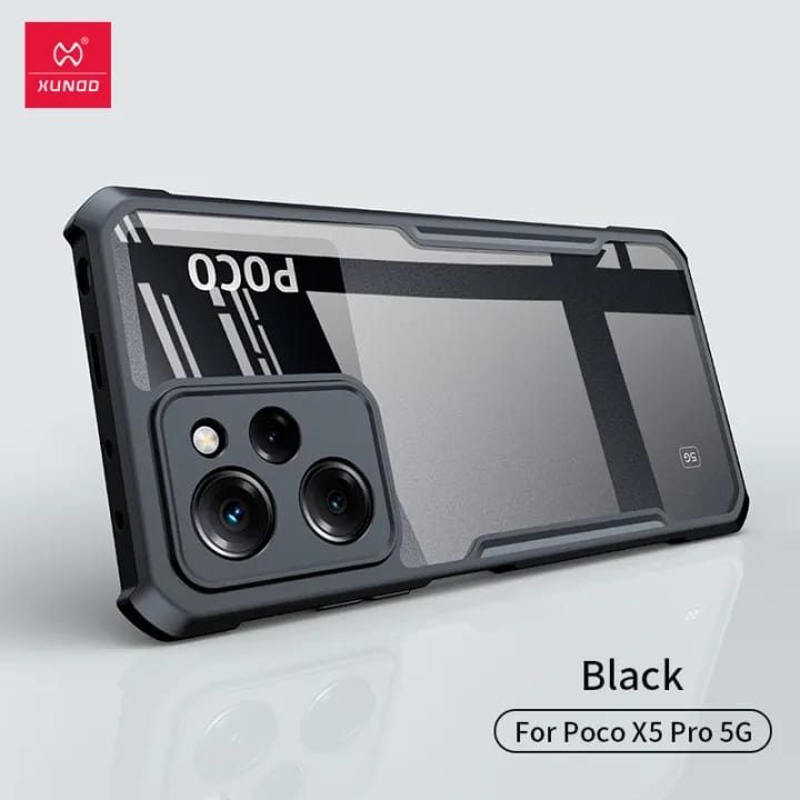 Xundd case for Xiaomi Poco X5 Pro 5G - Transparent Mobile Back Cover Air-bag Shockproof Protective Shell - image 1