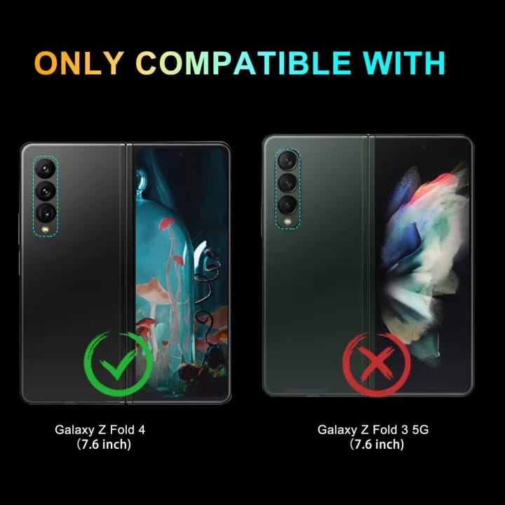 Camera lens for Samsung Galaxy Z Fold 4 Alloy Ring Protector Lens Glass Film Locator - image 5