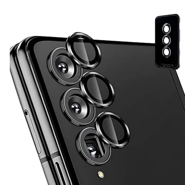 Camera lens for Samsung Galaxy Z Fold 4 Alloy Ring Protector Lens Glass Film Locator - image 1