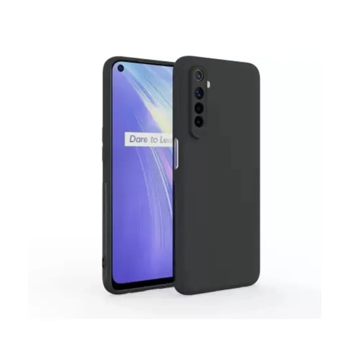 Back Cover for Realme 6 -Liquid Silicone Camera Protection TPU Shockproof Slim Back Cover - image 1