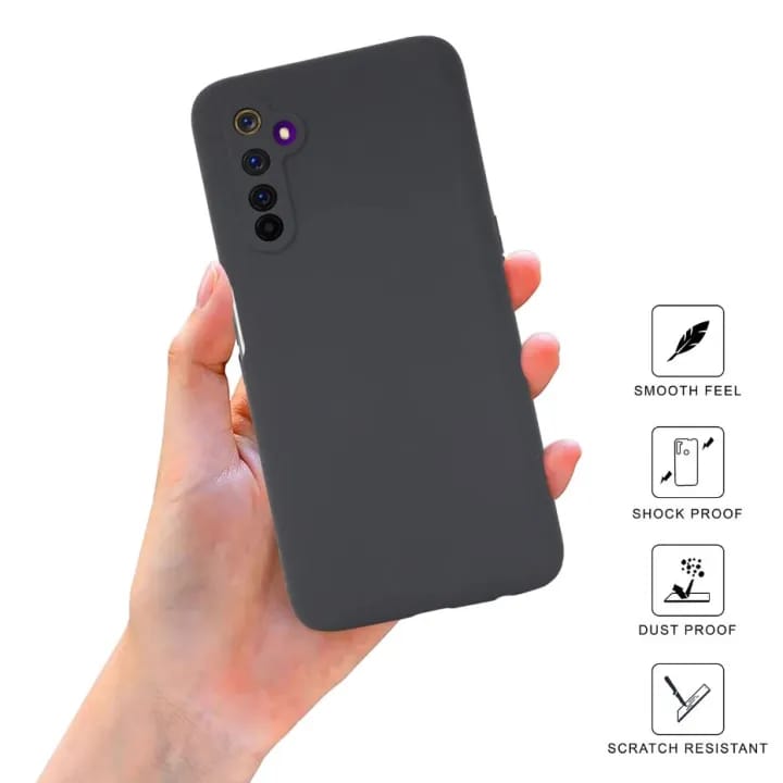 Back Cover for Realme 6 -Liquid Silicone Camera Protection TPU Shockproof Slim Back Cover - image 3