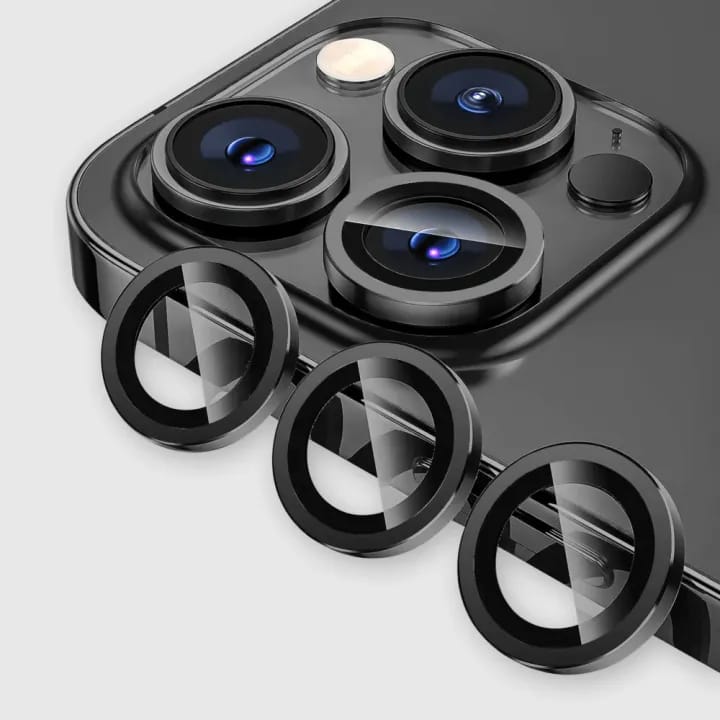 Ring Camera Protector For iPhone 15 Pro Max | 3D Curved Tempered Glass Metal Rear Lens Film Protect Cap | - image 2