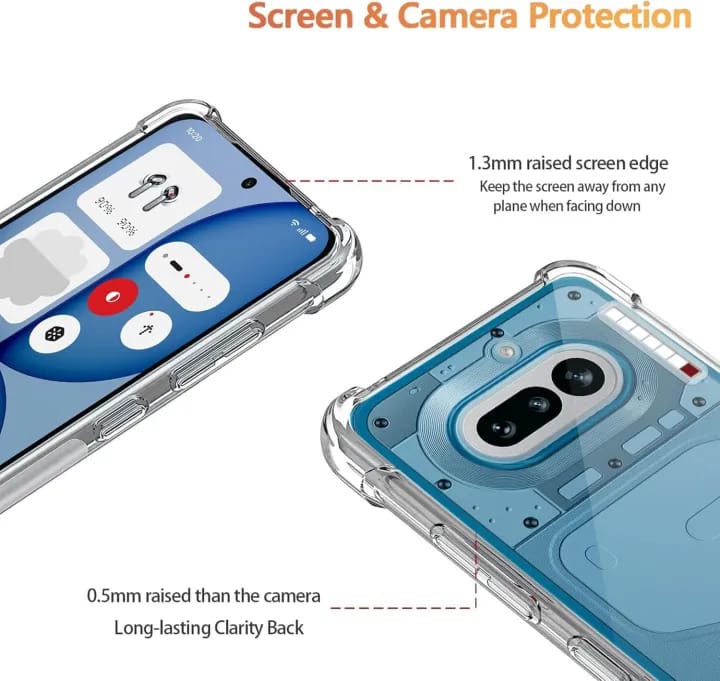 Case for Nothing Phone 4a 5G - Clear Transparent Soft Shockproof Airbag Crystal Phone Back Cover - image 3