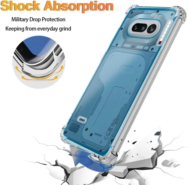 Case for Nothing Phone 4a 5G - Clear Transparent Soft Shockproof Airbag Crystal Phone Back Cover - image 4