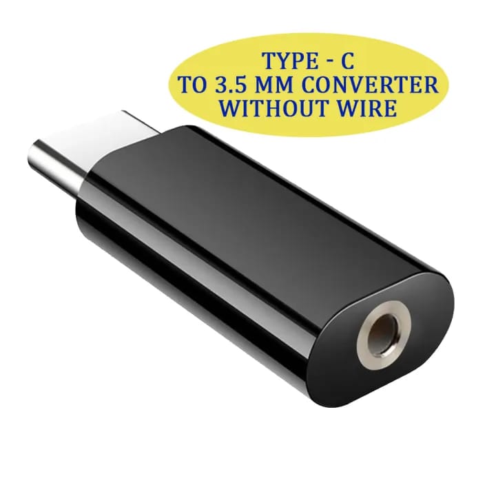 Type C to 3.5 mm Jack Audio Connector, Noise Cancelling Headphones Jack Converter Audio Adapter without Wire - image 1