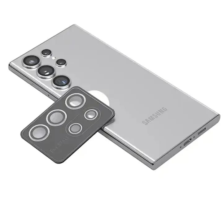 Camera Ring For Samsung Galaxy S24 Ultra 5G - Camera Lens 360 Degree Protection Tempered Glass Protector - Titanium Gray - image 2