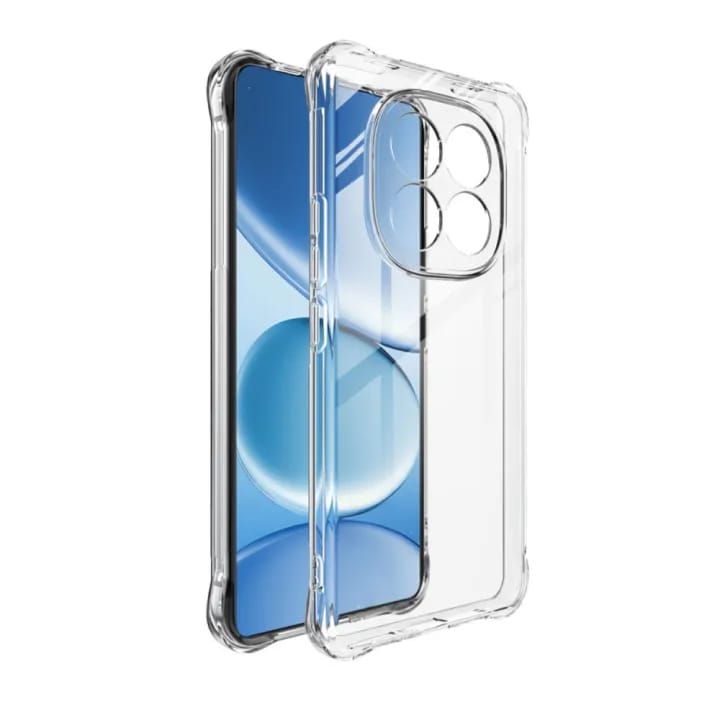 Cover for Redmi Note 15 / Pro / Pro Plus 4G/5G PC + TPU Clear Transparent Raised Edges Shockproof Protective Phone Bumper Case (Transparent) - image 2