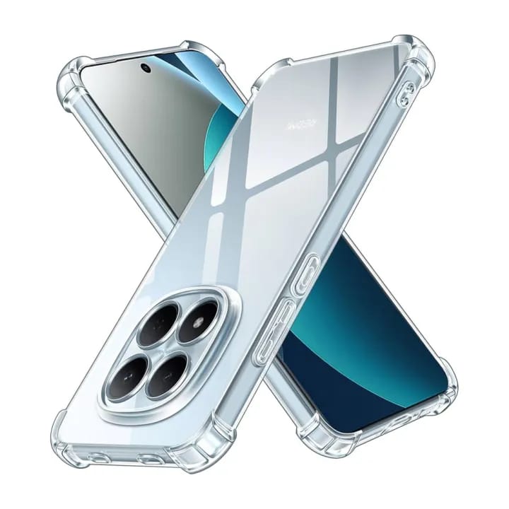 Cover for Redmi Note 15 / Pro / Pro Plus 4G/5G PC + TPU Clear Transparent Raised Edges Shockproof Protective Phone Bumper Case (Transparent) - image 4