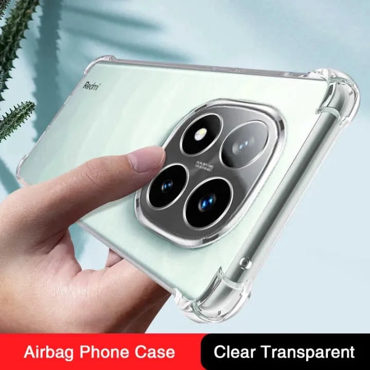 Cover for Redmi Note 15 / Pro / Pro Plus 4G/5G PC + TPU Clear Transparent Raised Edges Shockproof Protective Phone Bumper Case (Transparent) - image 3