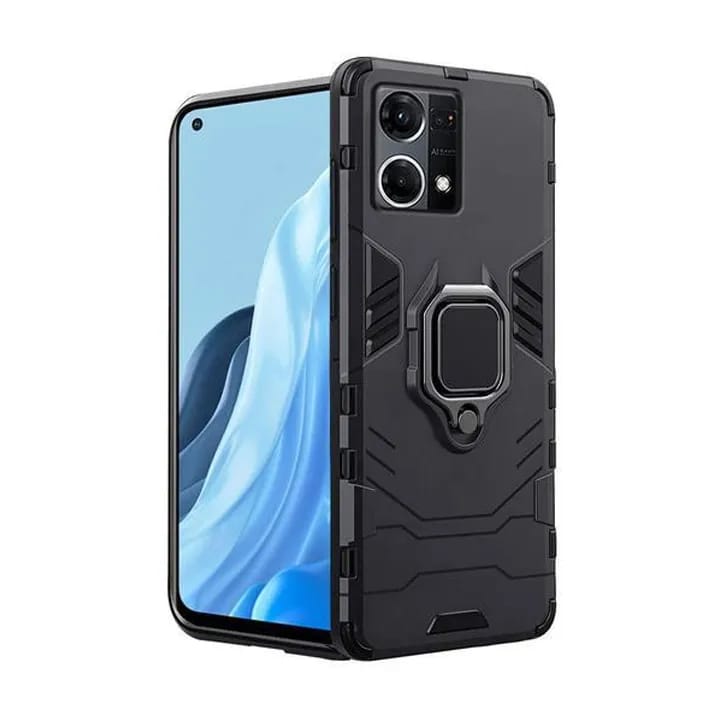 Case for Oppo F21 Pro 4G - Defender Rotating Ring Holder & Kickstand in-Built | Military Grade Armor with Camera Protection - image 2