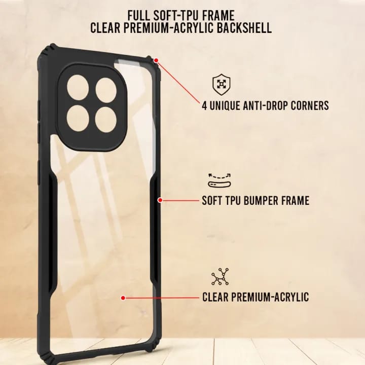 Only for VIVO IQOO Neo 10 / Z10 Turbo 5G Phone Case - Bumper Back Hard Transparent Clear Shockproof TPU Phone Cover - Mero Deals - image 2