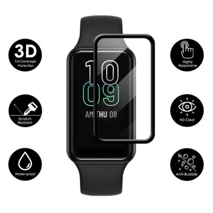 For Amazfit Band 7 5 Fitness Smart Watch PMMA 3D Full Cover Screen Protector - image 2