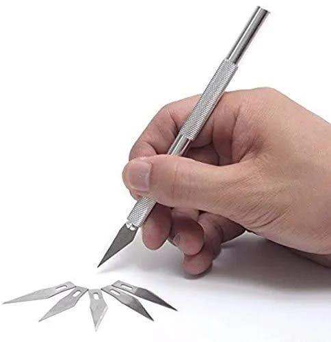 Stainless Steel Precision Pen K nife Set Hobby K nife Razor Tool with 5 Spare Blades - Precision K nife cuter | - image 3