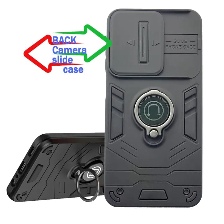 Case for Realme 16 Pro Plus 5G 2026 Back Phone Cover | Armor Dual Layer Armor Defender Full Body Protective + PC Hybrid Kickstand <Cam-Slide> - image 1