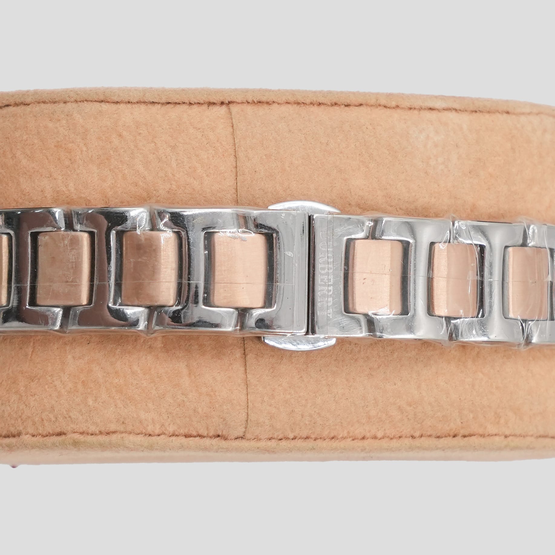Burberry Two-Tone Crystal Bezel Ladies Watch with Silver and Rose Gold Bracelet - image 3
