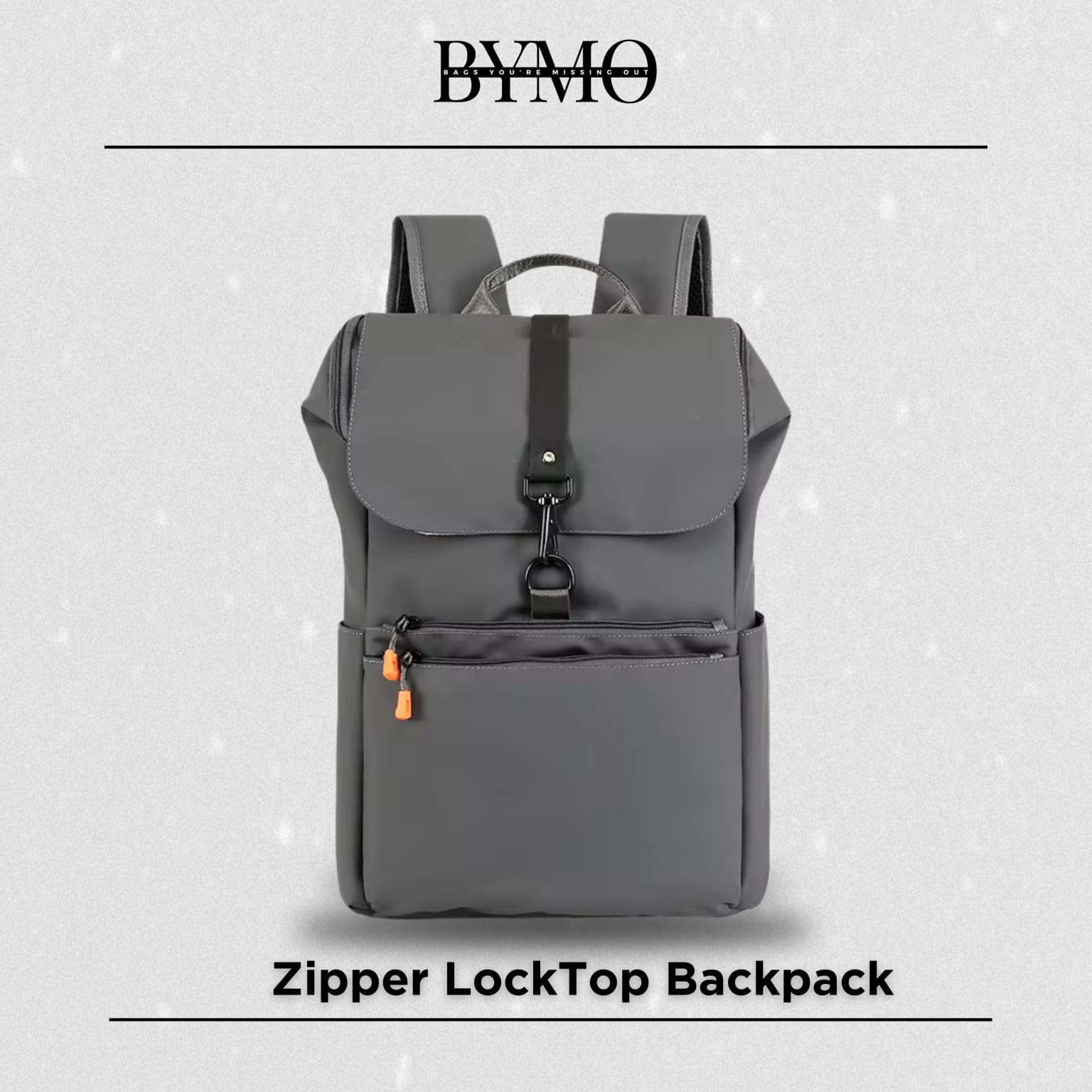 BYMO - Zipper Lock-Top Backpack - image 1
