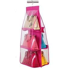 6-Pocket Clear Hanging Handbag Organizer – Closet Space Saver! - image 2