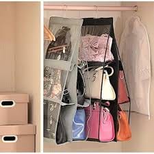 6-Pocket Clear Hanging Handbag Organizer – Closet Space Saver! - image 4