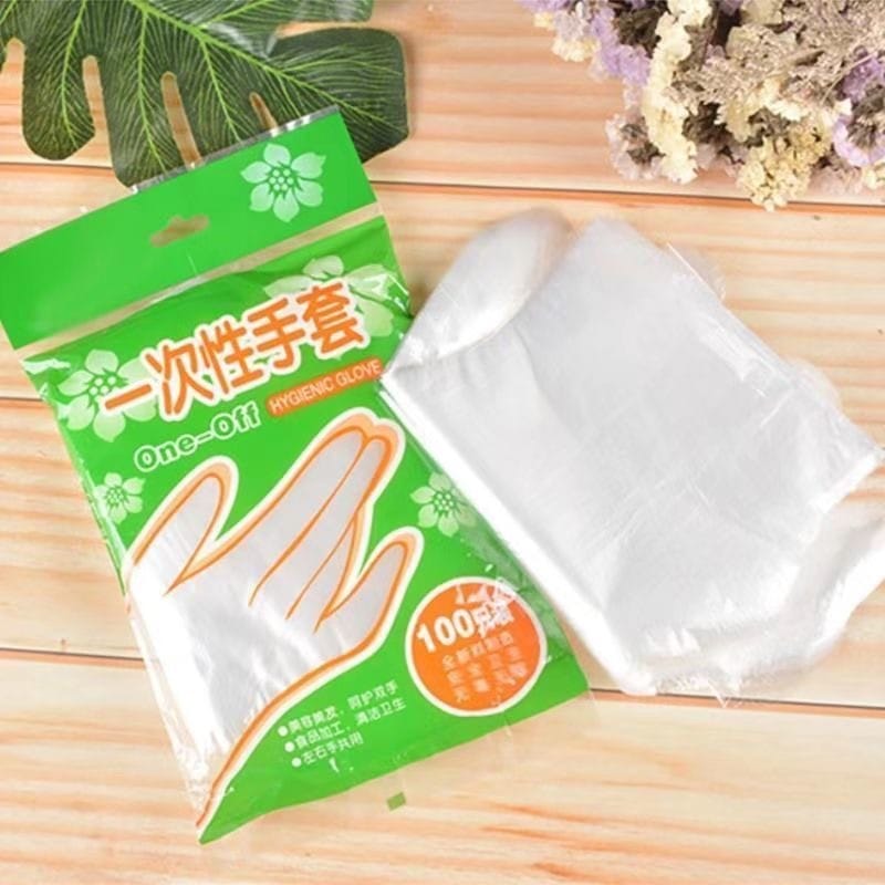 Disposable Transparent Plastic Gloves – Food Grade, Waterproof & Hygienic Hand Protection For Cooking, Cleaning & Serving (100 Pcs Pack) - image 3