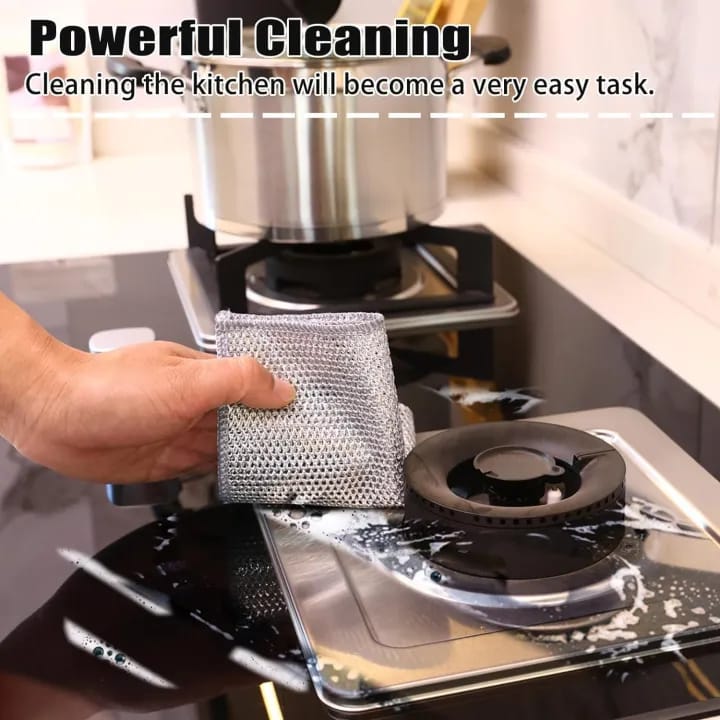 10 Pcs Multi-Purpose Stainless Steel Cleaning Sponge – Heavy Duty Kitchen Scrubber Pad By D.M. Traders - image 4