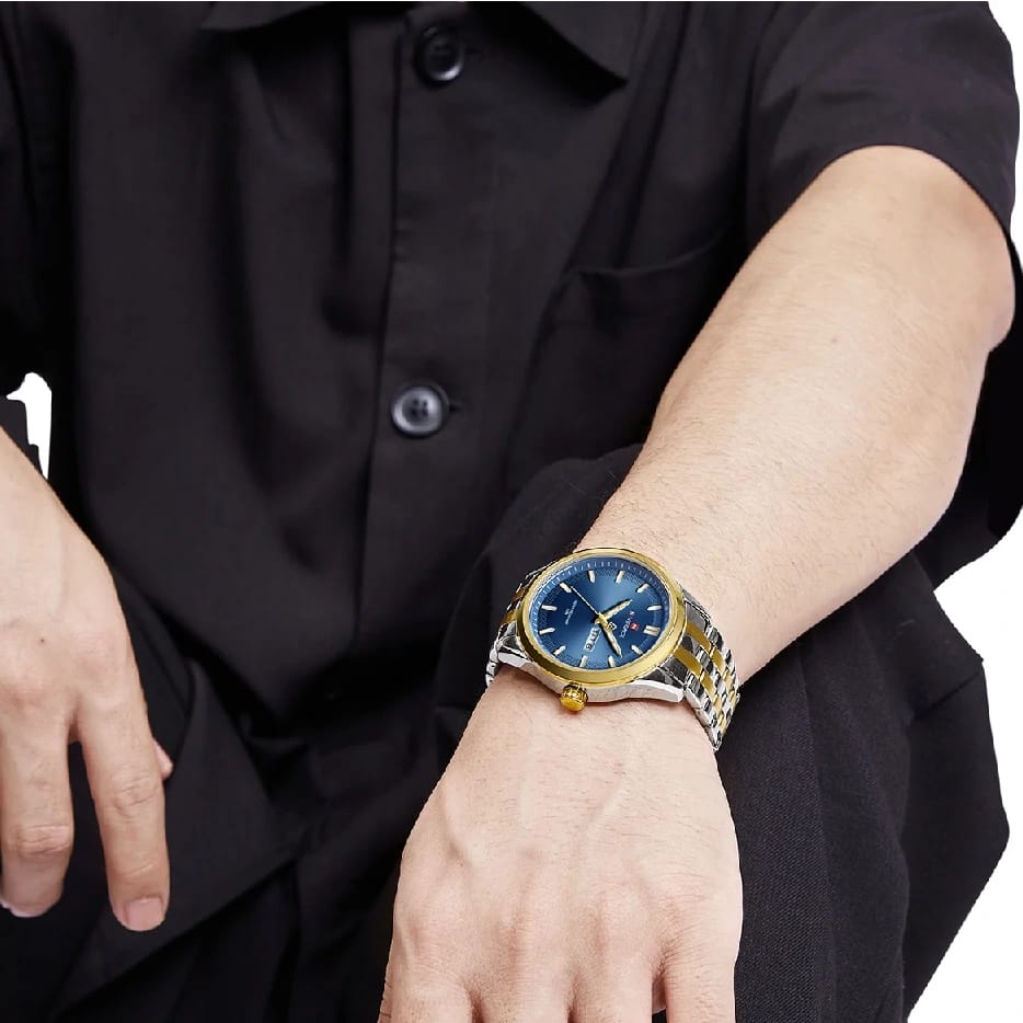 NaviForce Watch NF9203-Golden/Blue - image 3