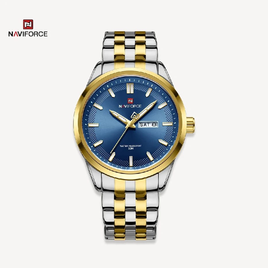 NaviForce Watch NF9203-Golden/Blue - image 1