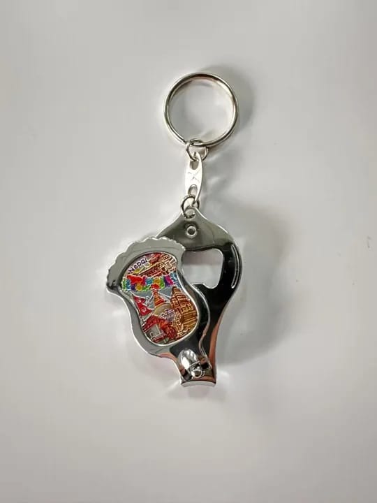 Nepal Souvenir Multipurpose Keychain | Stainless Steel Key Ring | Bottle Opener & Nail Cutter | Travel Gift collection - image 1