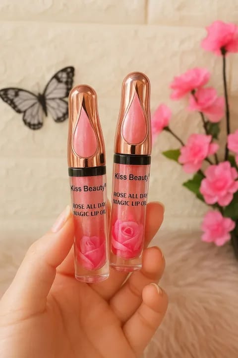 Rose lip oil for soft Smooth Luscious lips Beauty - image 1